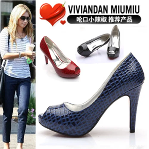 talon femme bleu marine